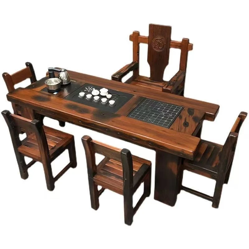 老船木茶桌椅组合客厅实木小茶桌家用办公室茶几套装一体功夫茶台