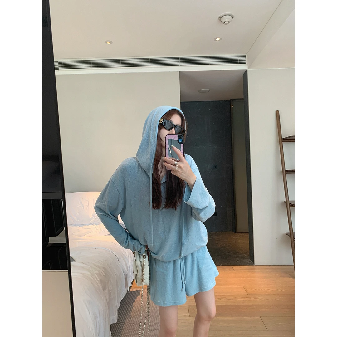 张贝贝 日耳曼公休 21支亚麻棉 休闲风懒人两件套