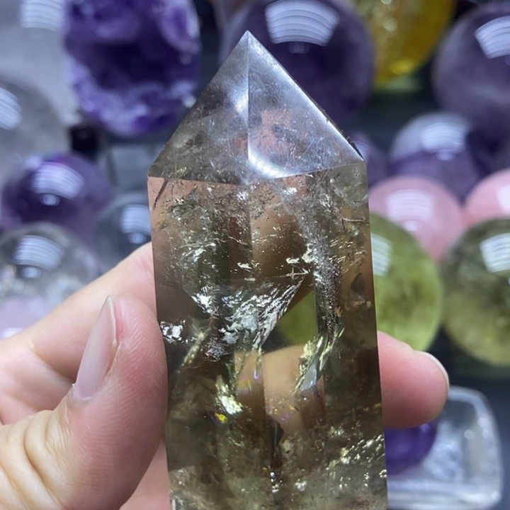 未镶嵌水晶大型摆件（非配饰）5013黄水晶柱