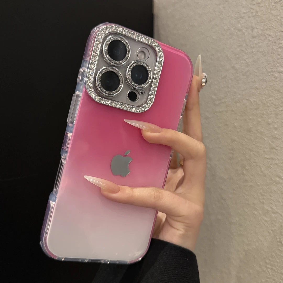 创意渐变果冻适用苹果16promax手机壳小众iPhone15时尚14轻奢13女