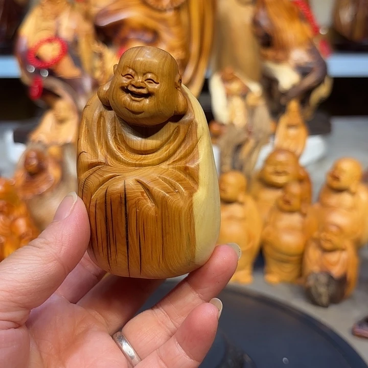 柏木太行崖柏弥勒佛