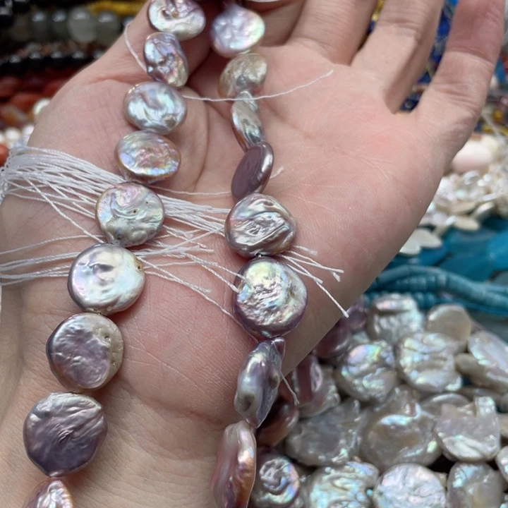 玛瑙/玉髓合金珠宝半成品一条15mm巴洛克