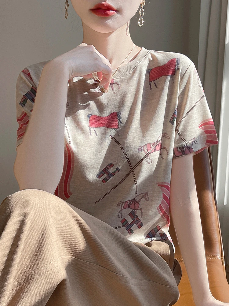 【茶芙巷】中国风水墨画扎染别致短袖A79【YLL】