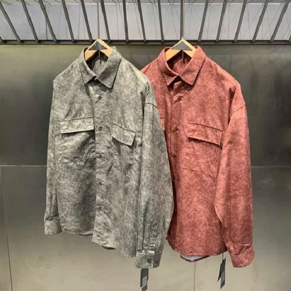 红雾衬衫休闲时尚