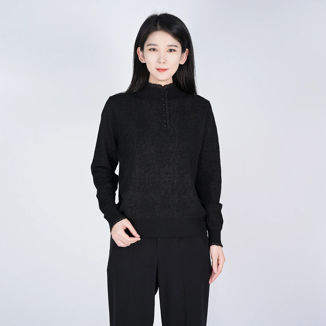 2025新款国风中式秋气质休闲内搭舒适长袖短款针织上衣WH05007598