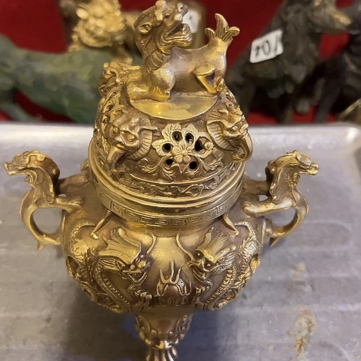 ****生黄铜摆件，文房工艺品摆件