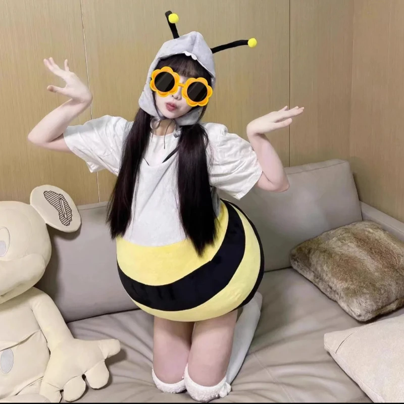 bee蜜蜂人偶小蜜蜂鲨鱼公仔玩偶衣服穿戴套装创意演出儿童成人