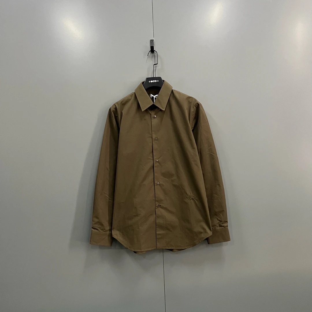 未使用 BURBERRY/博柏利 (ll) 棕色骑士刺绣衬衫XS-XXXL码 017873