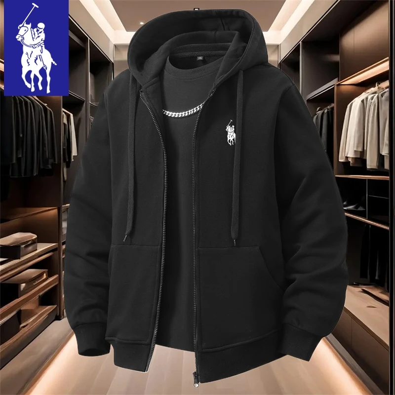 2025秋季新款男士夹克外套男连帽开衫保罗休闲运动时尚卫衣