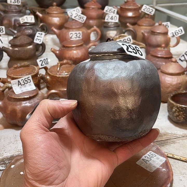 纯手工捏制柴烧茶具