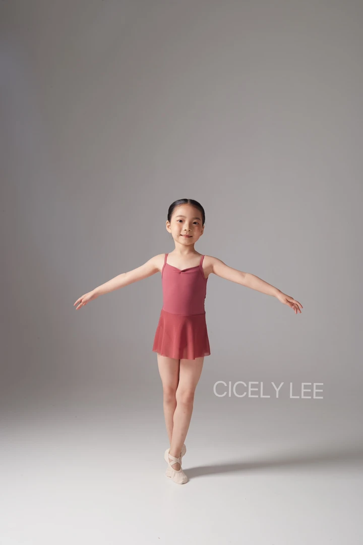 CICELYLI西瑟里李吊带后背扭花连裙芭蕾形体舞蹈体操服