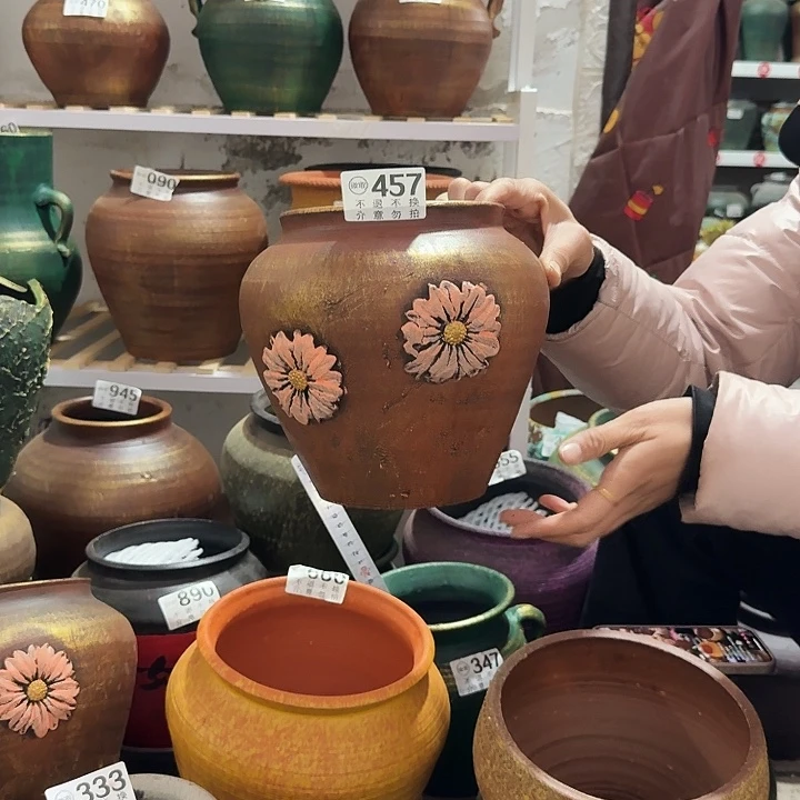 瑕疵金色坛子457高度20口径15