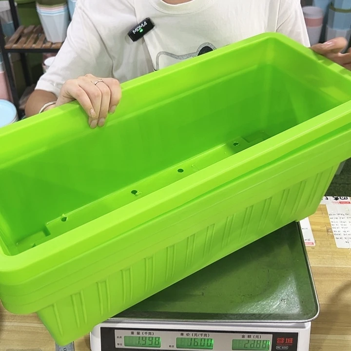微瑕竖纹菜盆长55宽25高17绿色无托4只