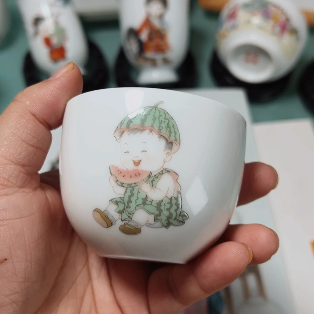 景德镇手绘珐琅彩主人杯