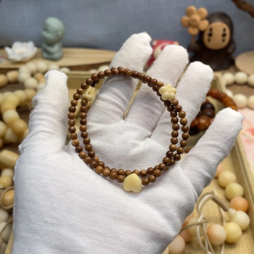 菩提根/象牙果吊坠4库克圆珠双圈795