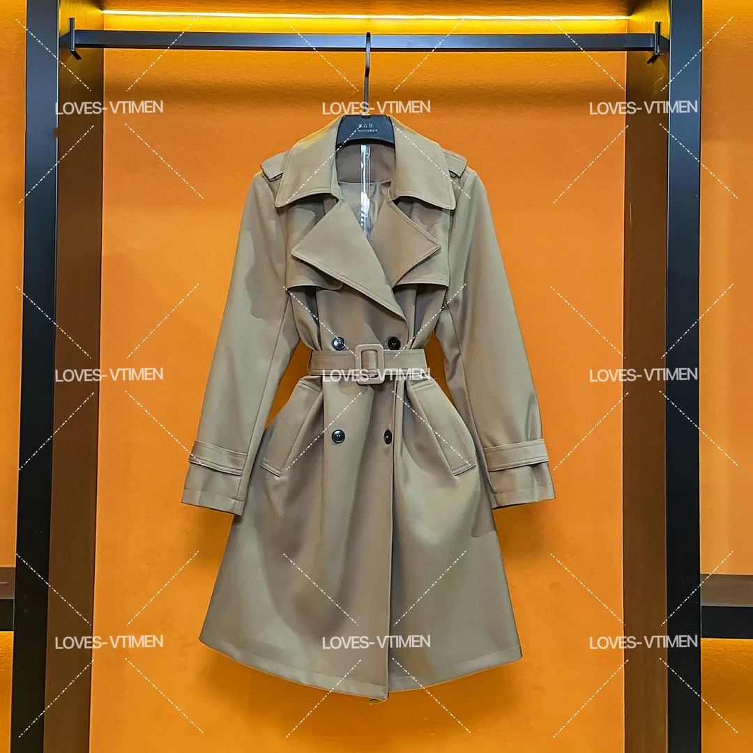 【小鬼专属】设计师款轻奢气质法式时尚显瘦长款风衣外套6013