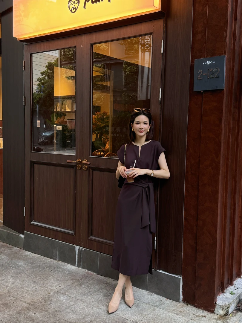 ANGELIAORIGINAL加州假日 醋酸收腰绑带设计夏款气质连衣裙#586