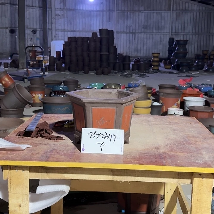 紫砂花盆手工制作131