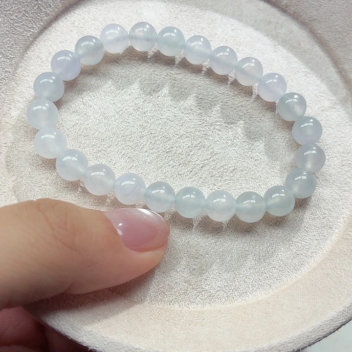 翡翠未镶嵌手链天然缅甸翡翠A货卡7.5