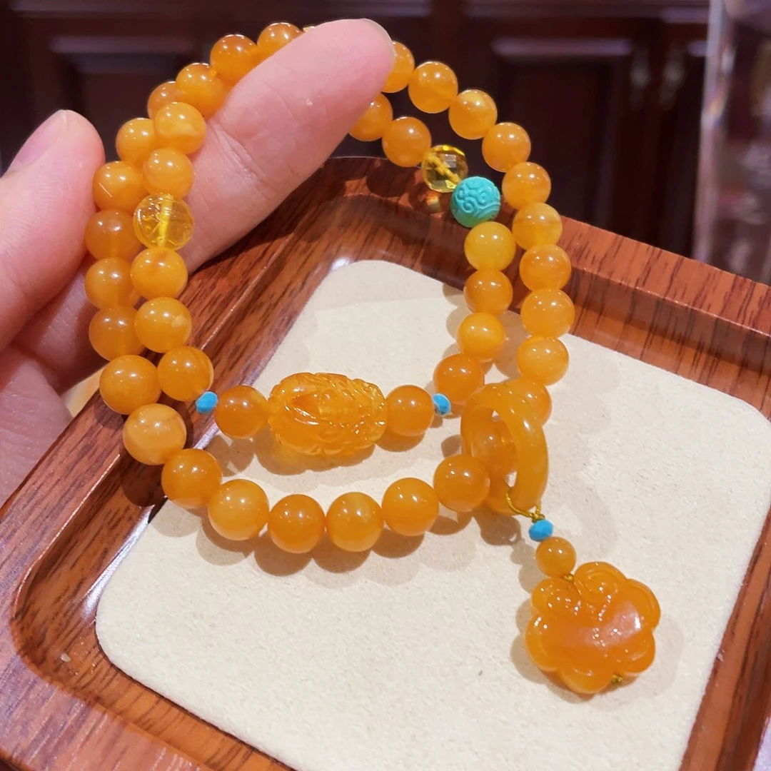 蜜蜡手链未镶嵌手串