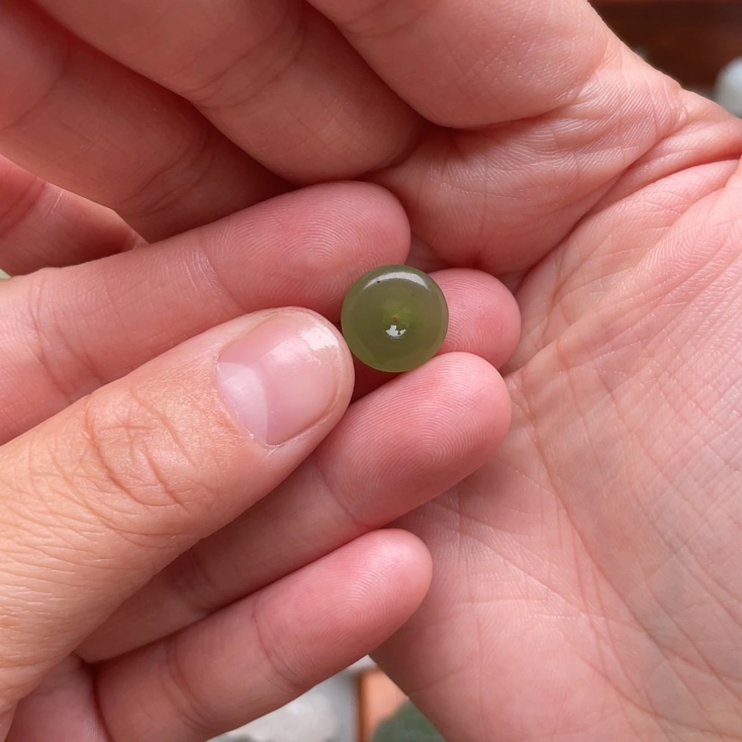 和田玉未镶嵌颈饰平安扣小配饰