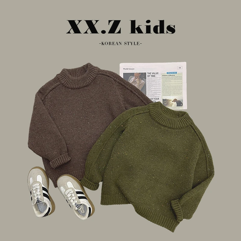 冬装儿童韩版简约基础款套头毛衣HDM3130-QQQQ