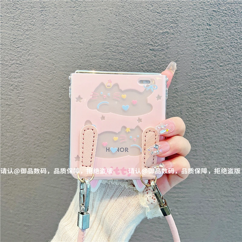 （荣耀MagicVFlip系列）透明折叠壳适用荣耀MagicVFlip手机壳防摔潮