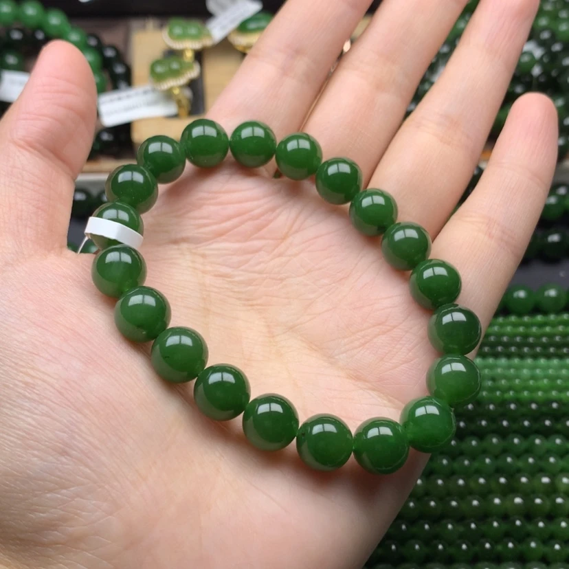 【闪购商品】未镶嵌手串和田玉（碧玉）潮***搭10