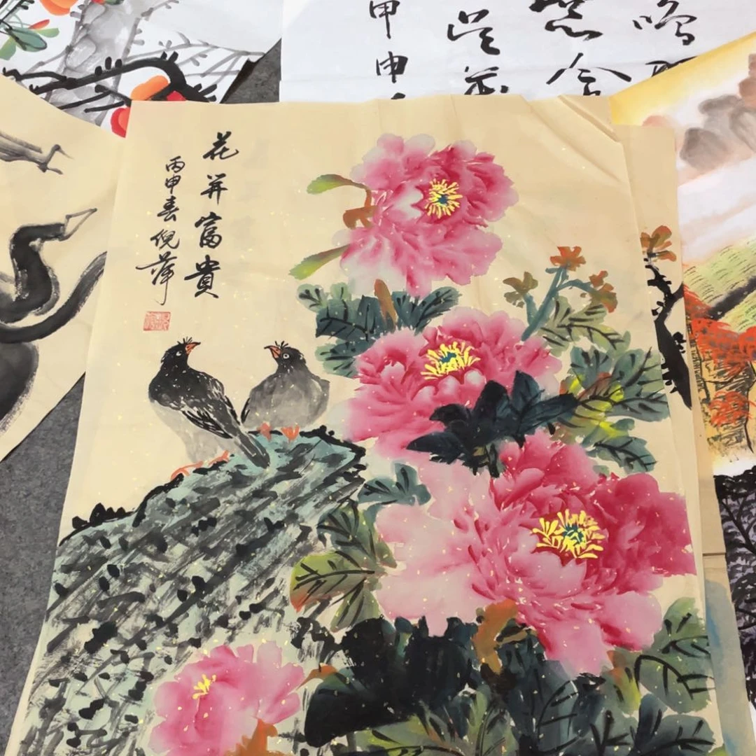 国画国画作品画心一张