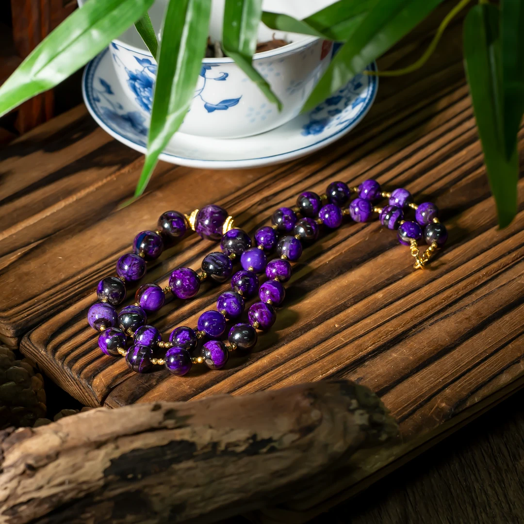 -寻蜜丨18K金丝绒舒俱来圆珠项链/多样性发/P7173/48cm+/