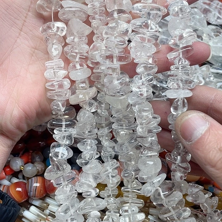 玛瑙/玉髓珠宝半成品未镶嵌一条白水晶随行