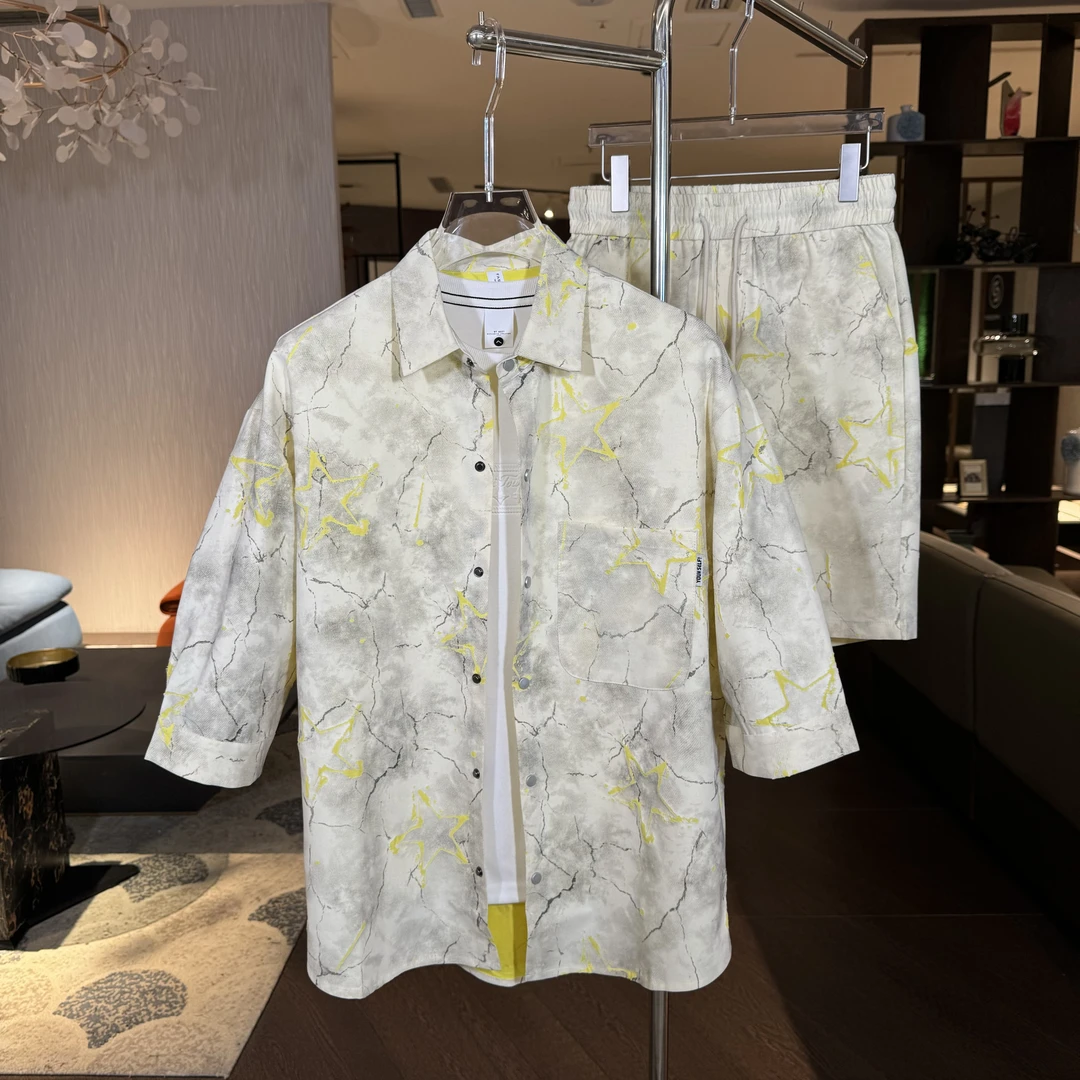 春夏新款外套衬衫情侣款长袖立领时尚百搭男装爆款衣服开春工装风