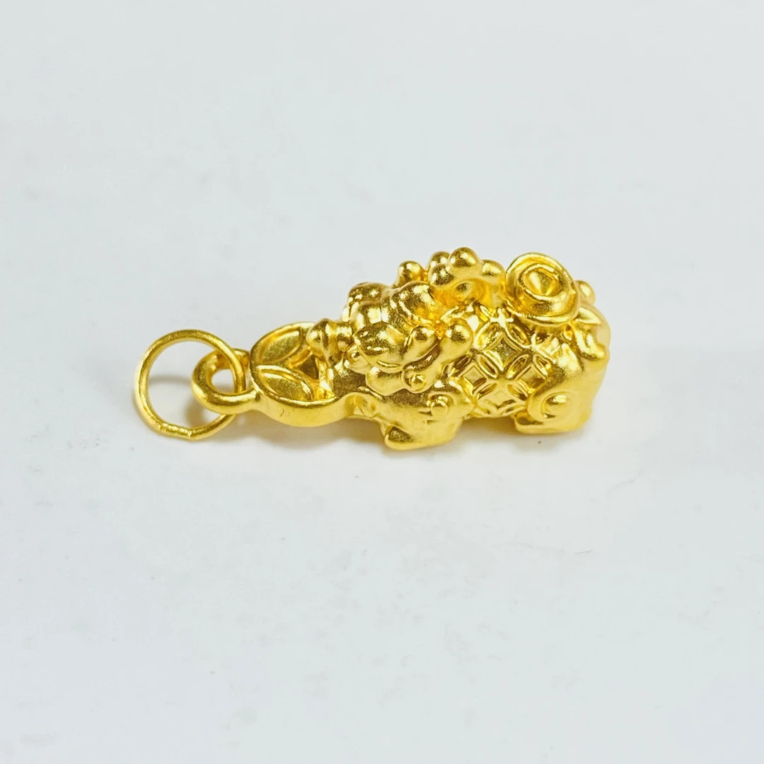 足金999 黄金聚宝盆貔貅 0.5