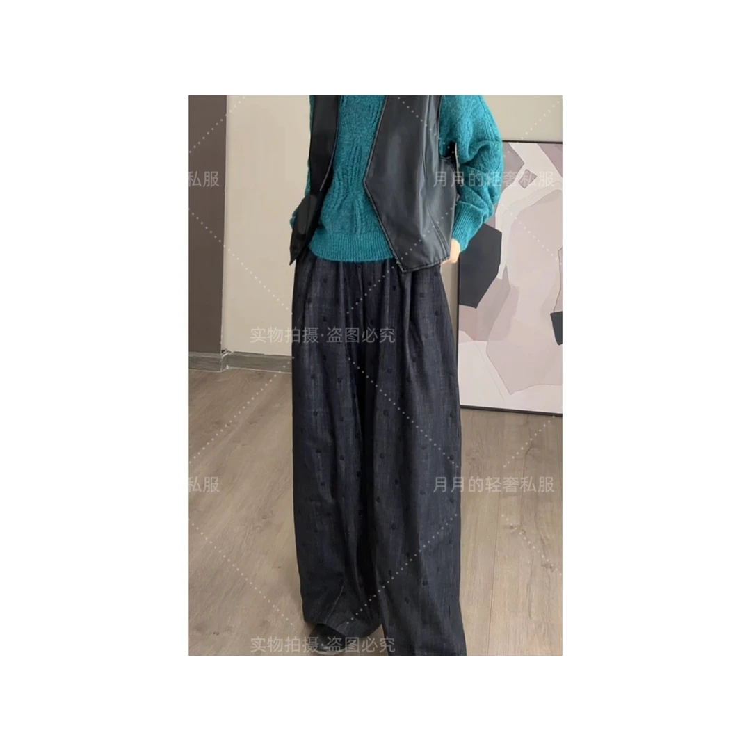 19刺绣波点裤/波点