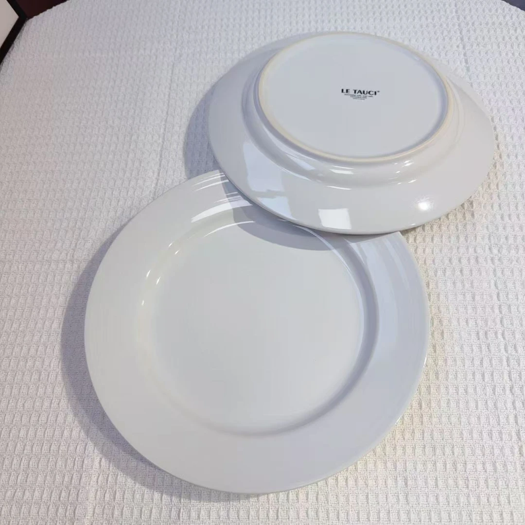 1262外贸品牌LE TAUCI轻奢欧式10英寸大盘两只装长25高3