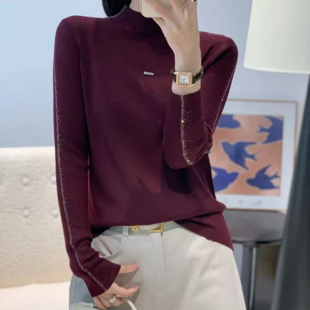 高品质气质轻奢钻钻打底衫