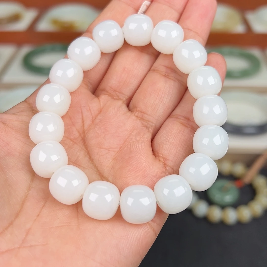 和田玉未镶嵌手串和田玉白玉手串