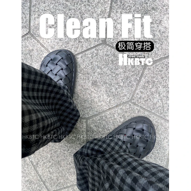 HKBTCCLEANFIT “编织EVA”洞洞鞋男士 可开车包头拖两穿休闲凉拖鞋