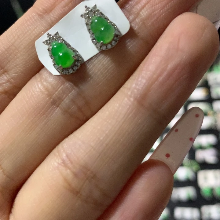 翡翠银S925镶嵌戒指