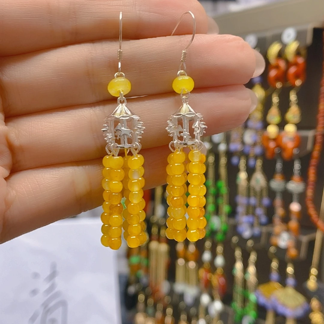 翡翠合金耳饰翡翠