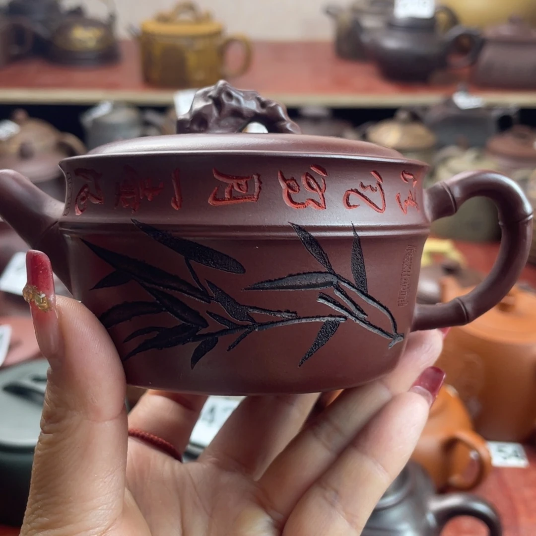 恩**母宜兴紫砂壶微瑕疵