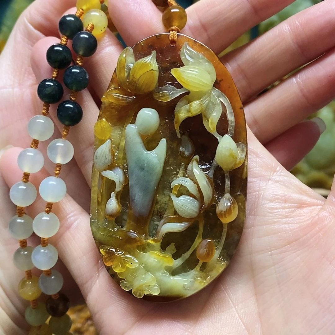 岫玉未镶嵌吊坠(赠链)