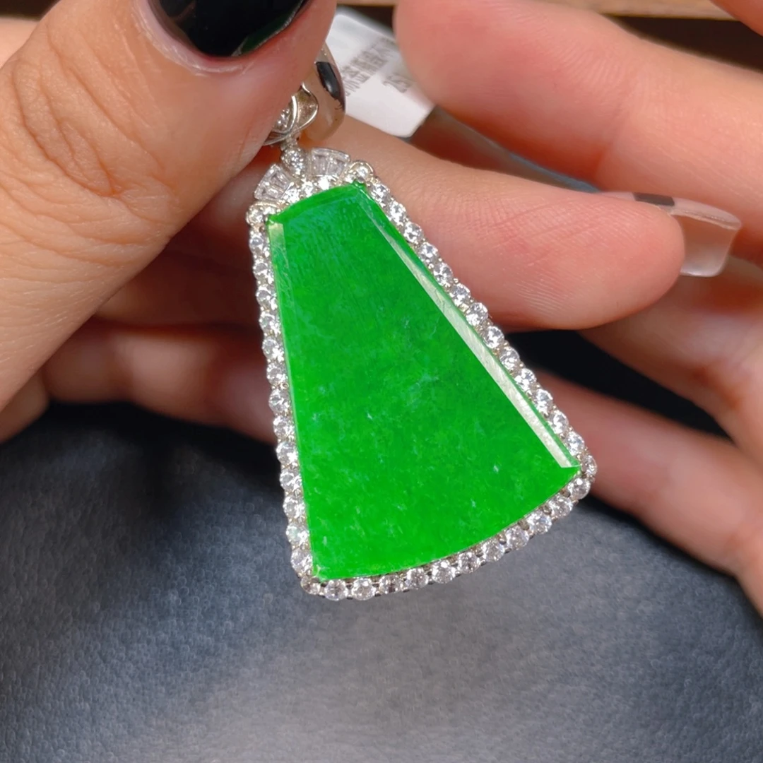 翡翠银S925镶嵌挂件hhhjj