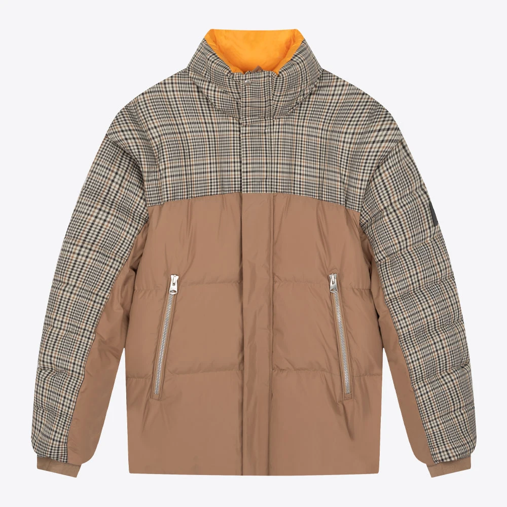 MACKAGE冬季鸭绒拼接男休闲保暖立领羽绒服外套FREDERICPLPLAID