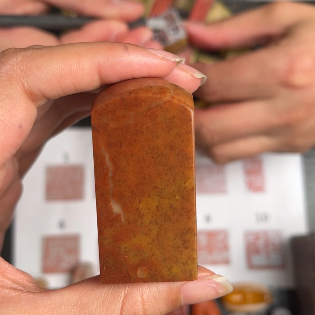 寿山石用****6现场纯手工篆刻