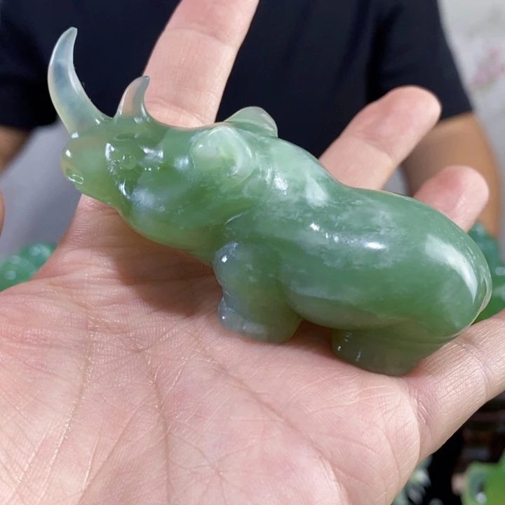 未镶嵌岫玉手把件