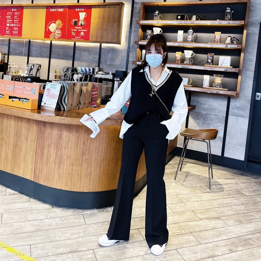 【特价FU利】胖mm显瘦微喇休闲长裤时装裤200斤大码女裤_DX1223-QJ