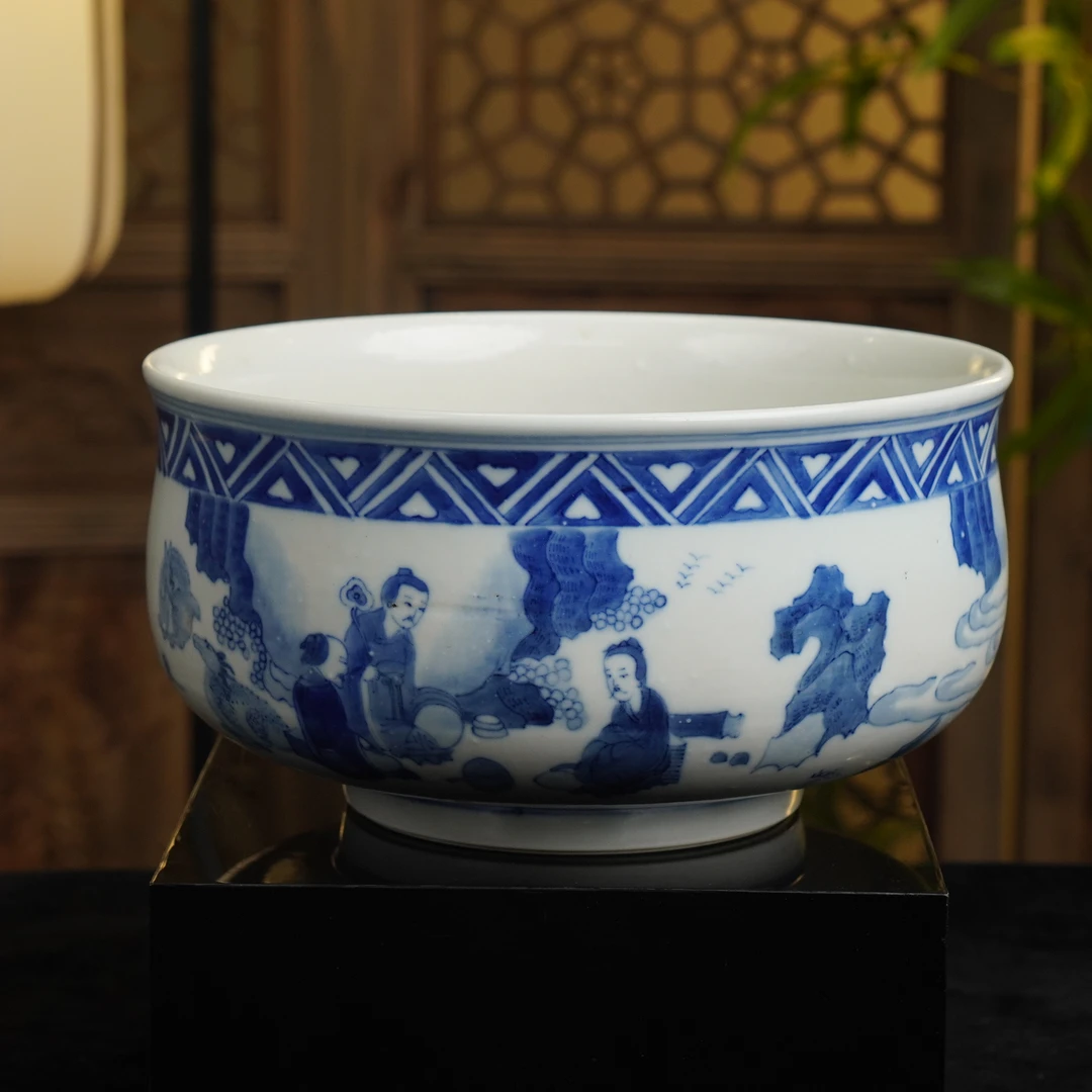携琴访友图炉（口径23.5cm）
