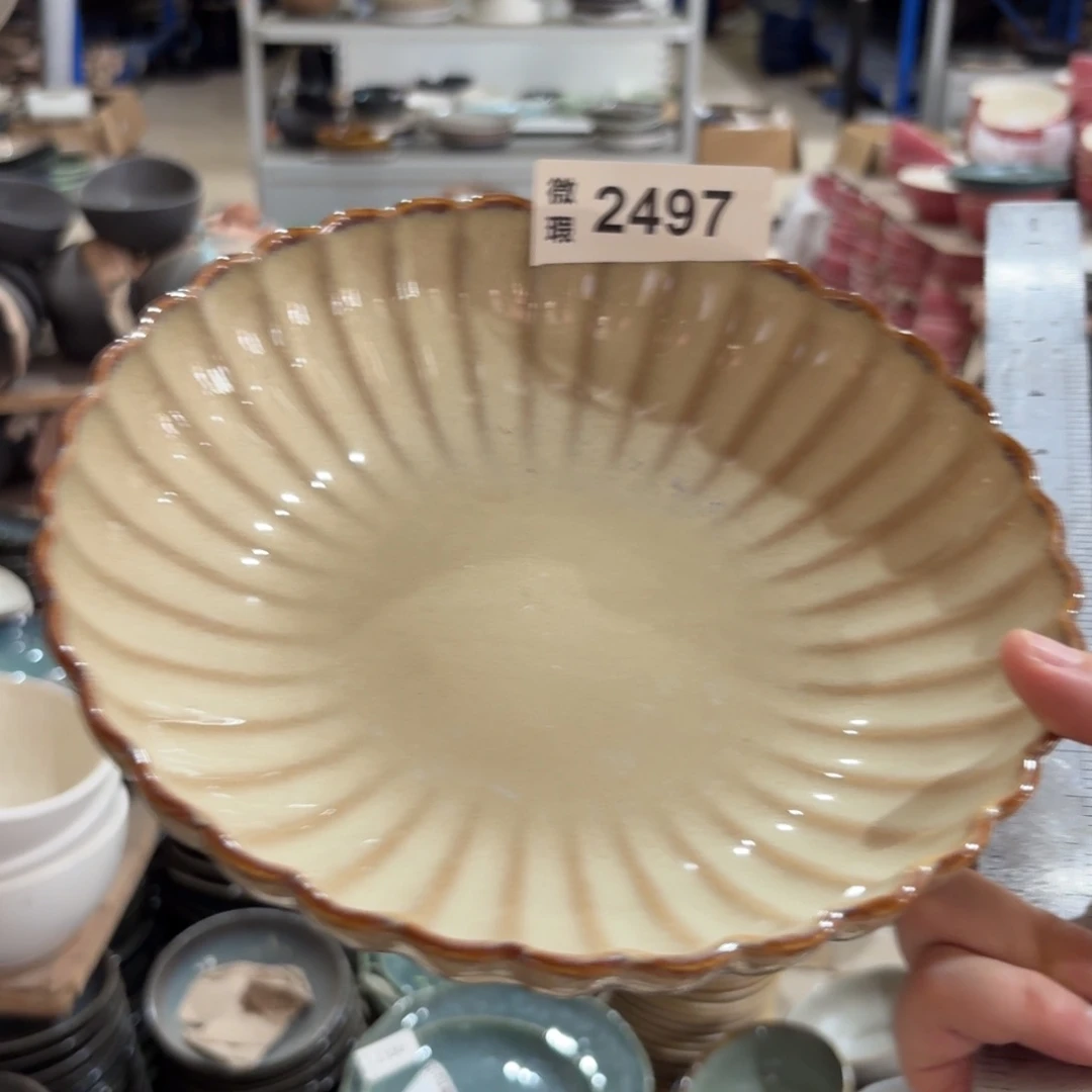 陶瓷2497 微瑕陶瓷餐具1个