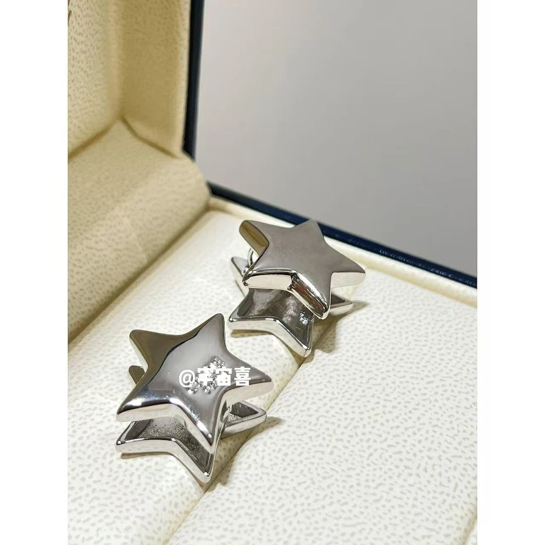 铜合金耳饰 D2-132【小凯五角星光面金属耳扣】